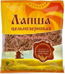 Лапша цельнозерновая ржано-пшеничная, 300 гр