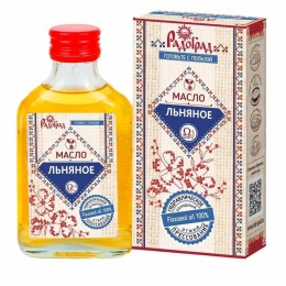 Масло льняное нерафинированное холодного отжима, 100 гр
