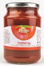 Томаты очищенные в собственном соку (низкокалорийные), 750 гр