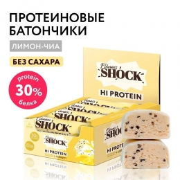 FitnesShock Протеиновый батончик без сахара "Лимон-чиа", 40 гр