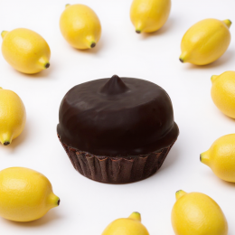 Пирожное "Корзиночка с лимоном в шоколаде", 50 г